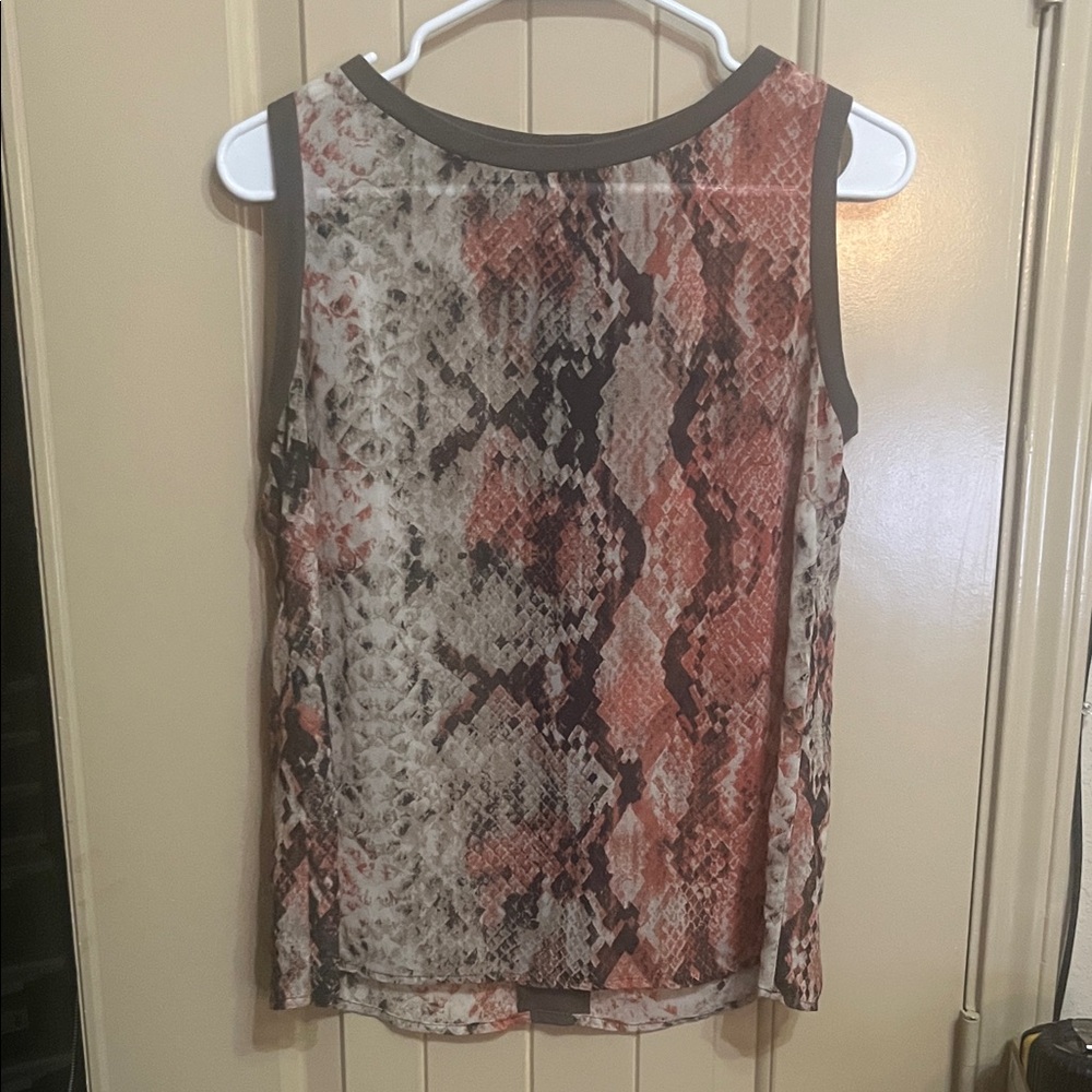 Ronen Chen Red and Black Snake Print Blouse